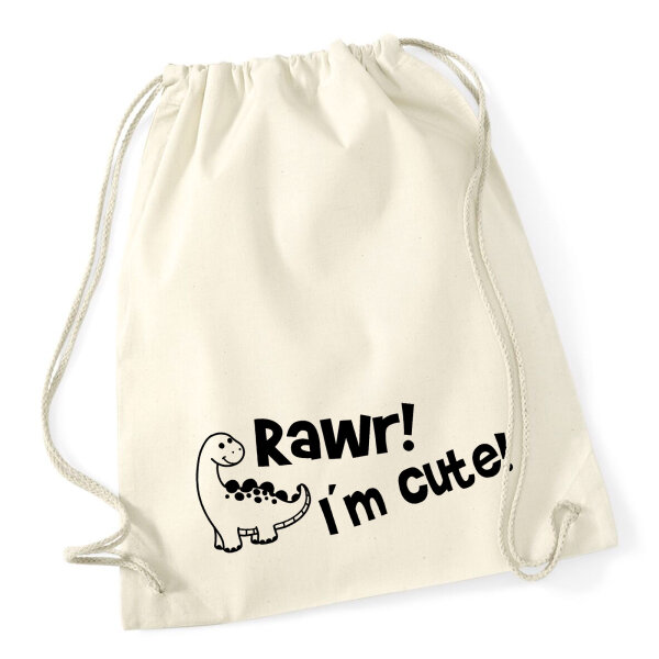 Turnbeutel Brachiosaurus I`m cute 12 Liter