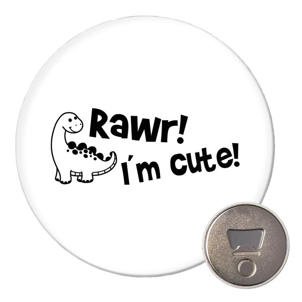 Magnet Brachiosaurus I`m cute 59mm Kühlschrankmagnet Flaschenöffner