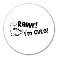 Aufkleber Brachiosaurus I`m cute 10cm Sticker