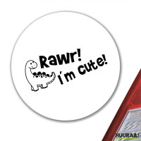 Aufkleber Brachiosaurus I`m cute 10cm Sticker