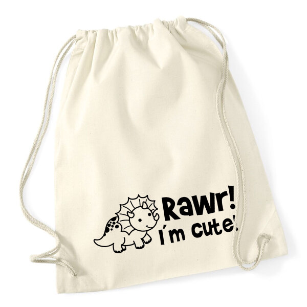 Turnbeutel Triceratops I`m cute 12 Liter