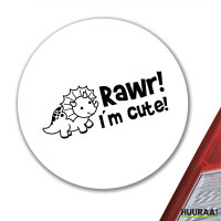 Aufkleber Triceratops I`m cute 10cm Sticker