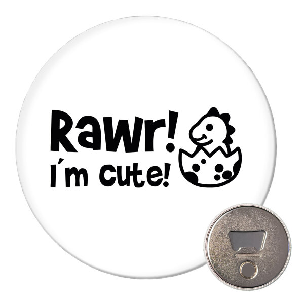 Magnet Baby Dino I`m cute 59mm Kühlschrankmagnet Flaschenöffner