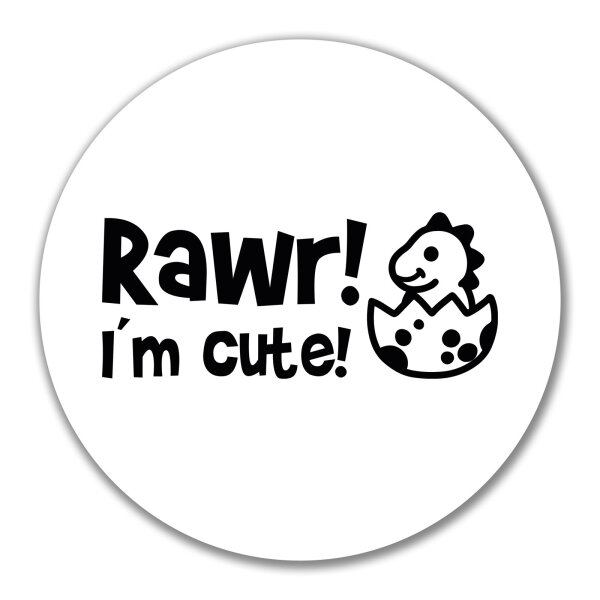 Aufkleber Baby Dino I`m cute 10cm Sticker