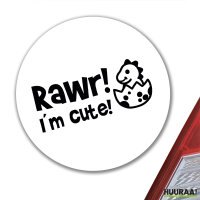 Aufkleber Baby Dino I`m cute 10cm Sticker