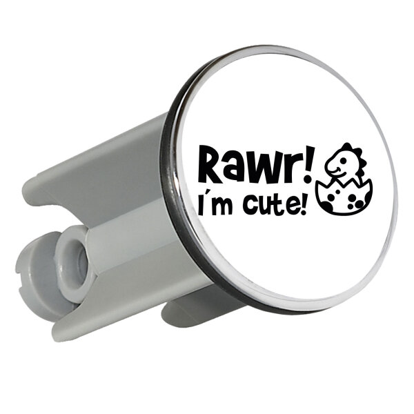 Waschbeckenstöpsel Baby Dino I`m cute 4cm Abflussstopfen