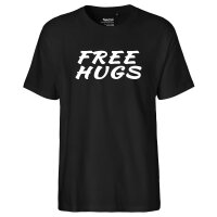 Herren T-Shirt Free Hugs Schriftzug Größe S-3XL