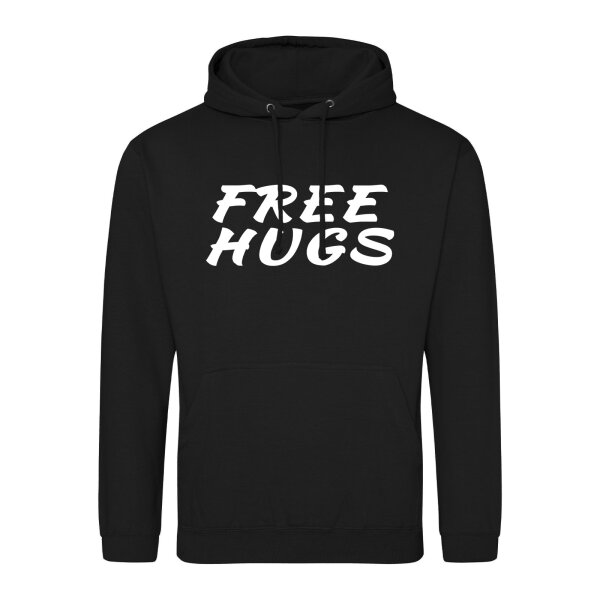 Unisex Hoodie Free Hugs Schriftzug Größe S-3XL