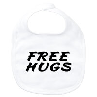 Baby Lätzchen Free Hugs Schriftzug Klettverschluss