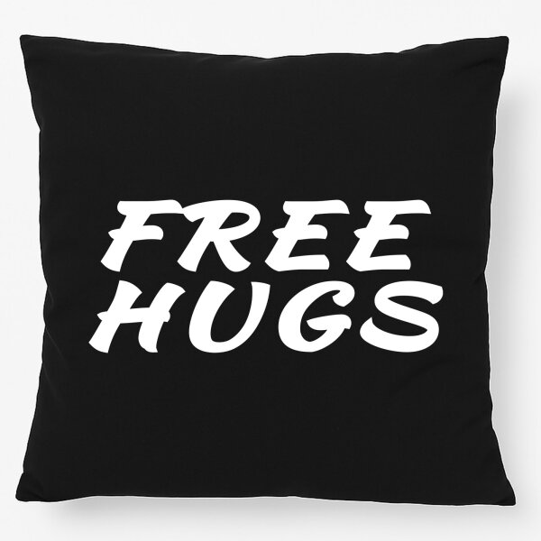 Kissen Free Hugs Schriftzug 40x40cm