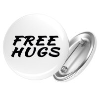 Button Free Hugs Schriftzug