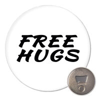 Magnet Free Hugs Schriftzug 59mm Kühlschrankmagnet Flaschenöffner
