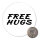 Magnet Free Hugs Schriftzug 59mm Kühlschrankmagnet Flaschenöffner