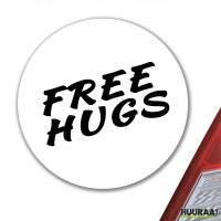 Aufkleber Free Hugs Schriftzug 10cm Sticker