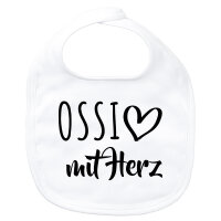 Baby Lätzchen Ossi mit Herz Klettverschluss