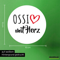 Aufkleber Ossi mit Herz 10cm Sticker