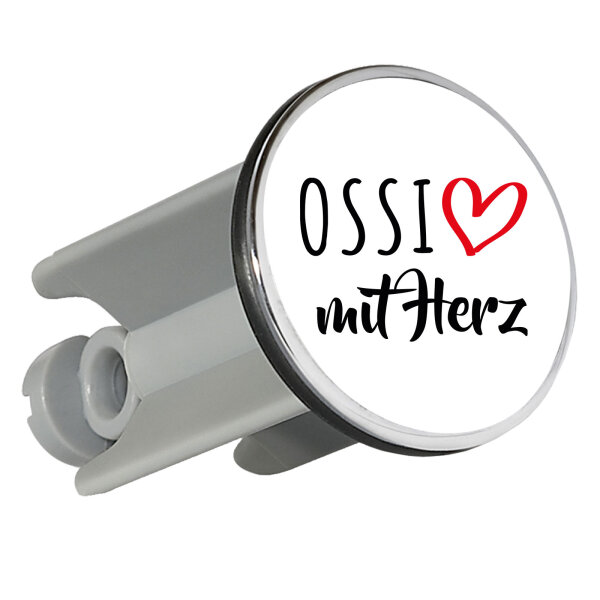 Waschbeckenstöpsel Ossi mit Herz 4cm Abflussstopfen