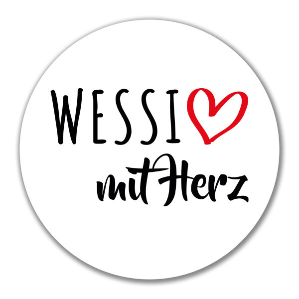 Aufkleber Wessi mit Herz 10cm Sticker