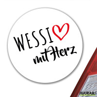 Aufkleber Wessi mit Herz 10cm Sticker