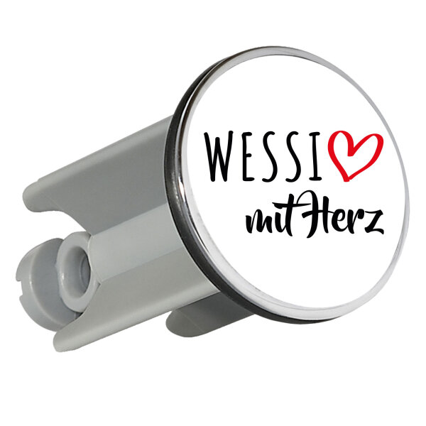 Waschbeckenstöpsel Wessi mit Herz 4cm Abflussstopfen