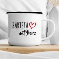 Emaille Tasse Barista Vintage 300ml