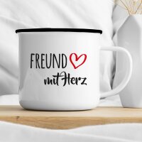 Emaille Tasse Freund Vintage 300ml