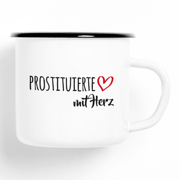 Emaille Tasse Prostituierte Vintage 300ml