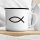 Emaille Tasse Fische Symbol Vintage 300ml