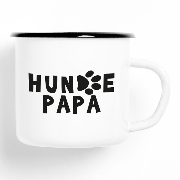 Emaille Tasse Hundepapa Vintage 300ml