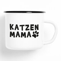 Emaille Tasse Katzenmama Vintage 300ml