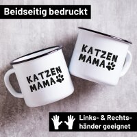 Emaille Tasse Katzenmama Vintage 300ml
