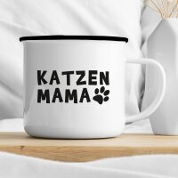 Emaille Tasse Katzenmama Vintage 300ml