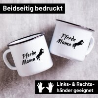 Emaille Tasse Pferdemama Vintage 300ml