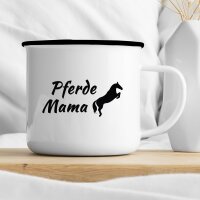 Emaille Tasse Pferdemama Vintage 300ml