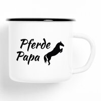 Emaille Tasse Pferdepapa Vintage 300ml