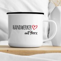 Emaille Tasse Handwerker Vintage 300ml