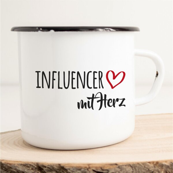 Emaille Tasse Influencer Vintage 300ml