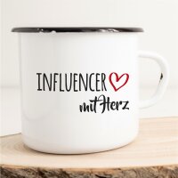 Emaille Tasse Influencer Vintage 300ml
