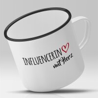 Emaille Tasse Influencerin Vintage 300ml