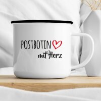 Emaille Tasse Postbotin Vintage 300ml