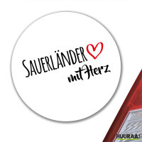 Aufkleber Sauerländer mit Herz 10cm Sticker