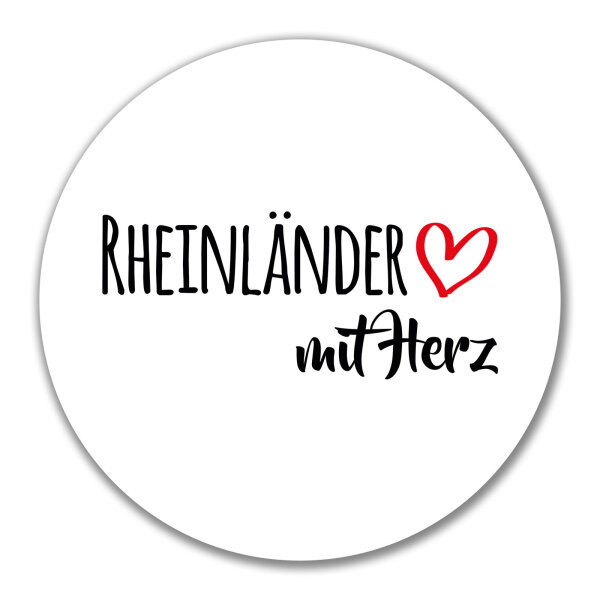 Aufkleber Rheinländer mit Herz 10cm Sticker