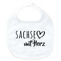 Baby Lätzchen Sachse mit Herz