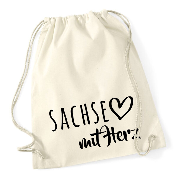 Turnbeutel Sachse mit Herz 12 Liter