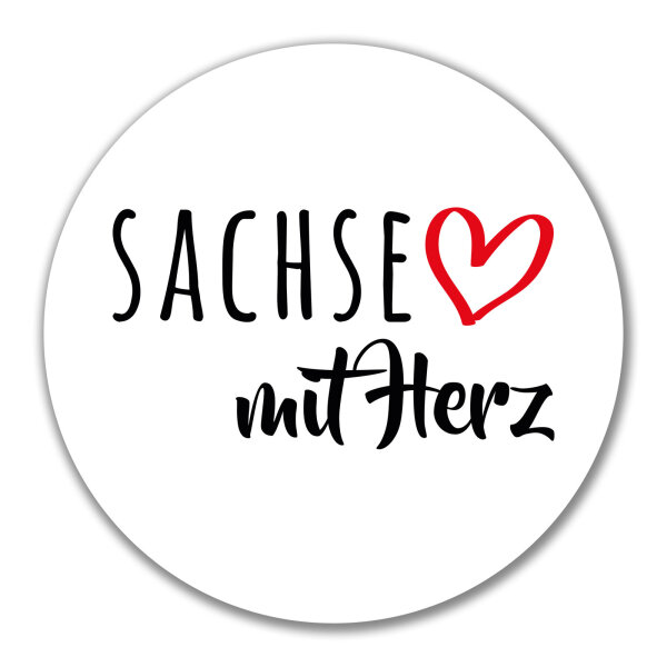 Aufkleber Sachse mit Herz 10cm Sticker