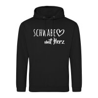 Unisex Hoodie Schwabe mit Herz Größe S-3XL