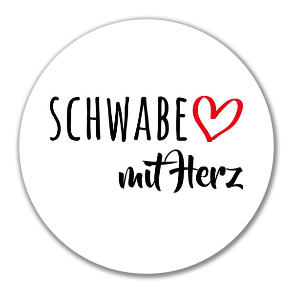 Aufkleber Schwabe mit Herz 10cm Sticker