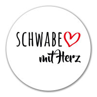 Aufkleber Schwabe mit Herz 10cm Sticker