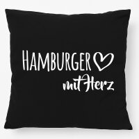 Kissen Hamburger mit Herz 40x40cm