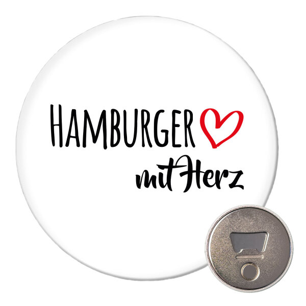 Magnet Hamburger mit Herz 59mm Kühlschrankmagnet Flaschenöffner